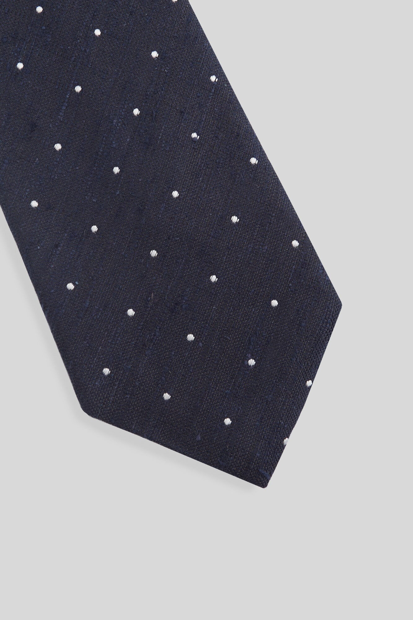 Silbon Navy blue marl polka dot tie Navy