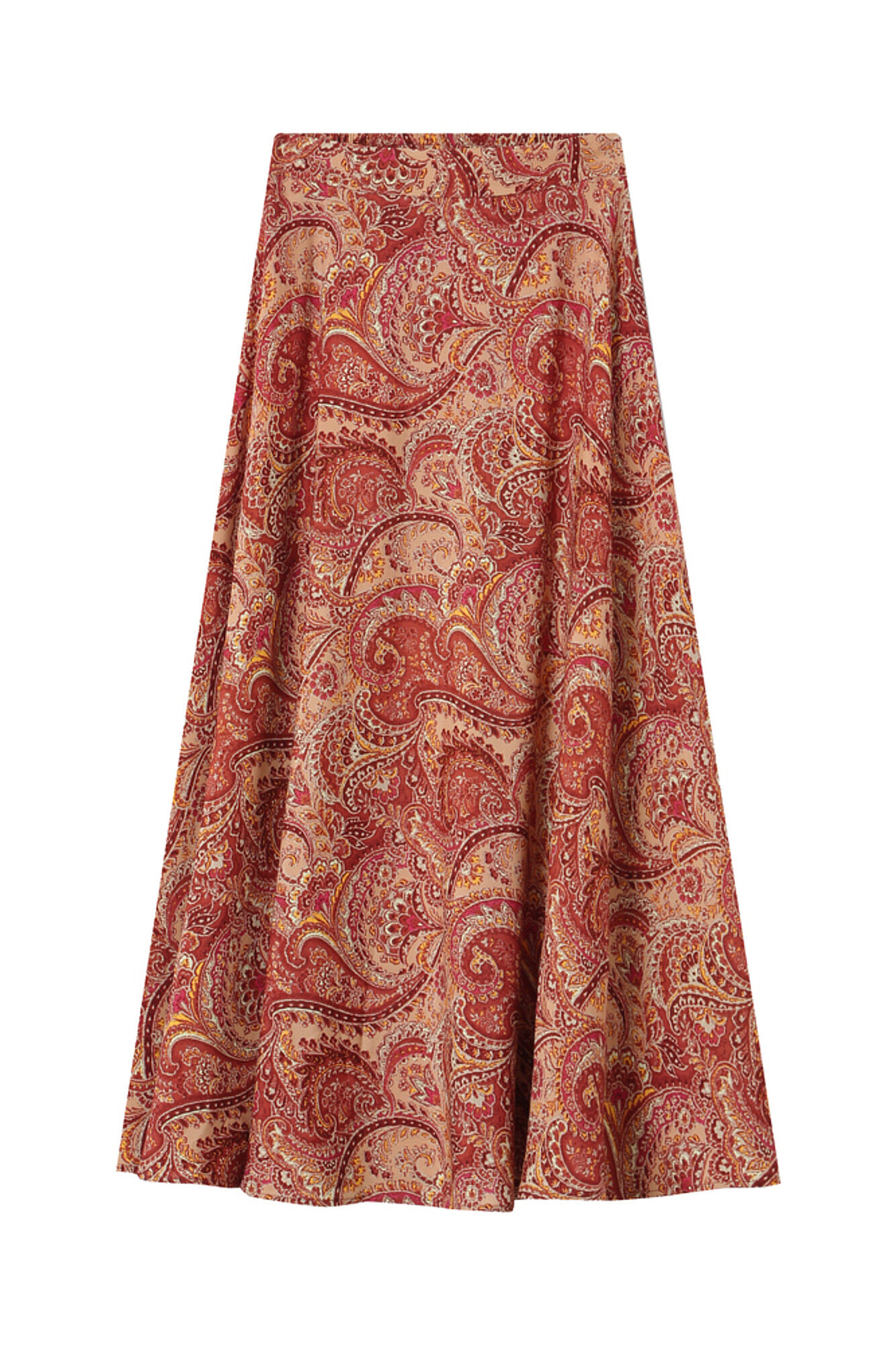 Grace & Mila Saia longa e esvoa&ccedil;ante estampada com motivo gr&aacute;fico Vermelho