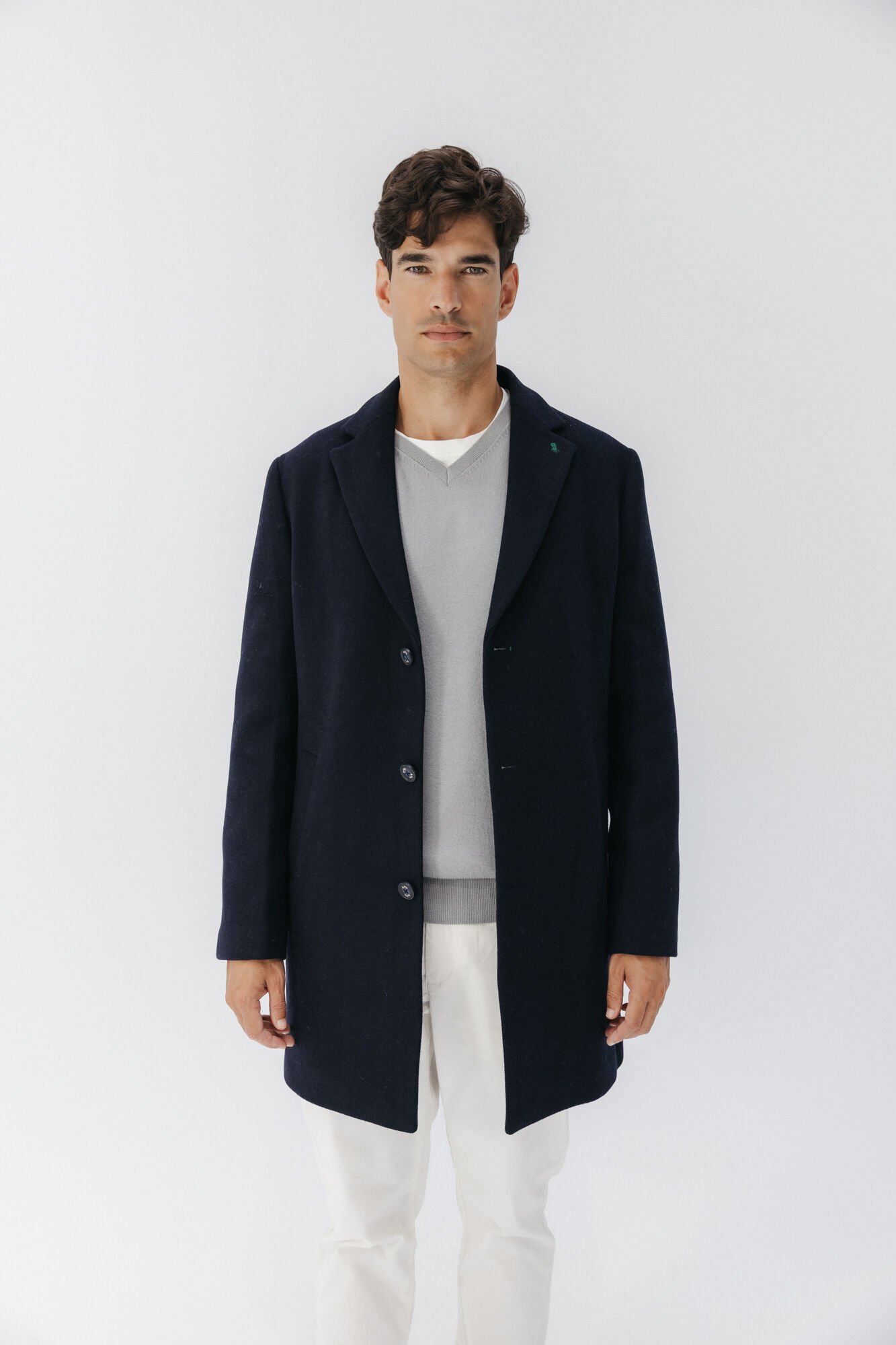 elPulpo Coat with detachable cloth breast Navy