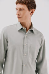 Cortefiel Tencel trench coat shirt Kaki