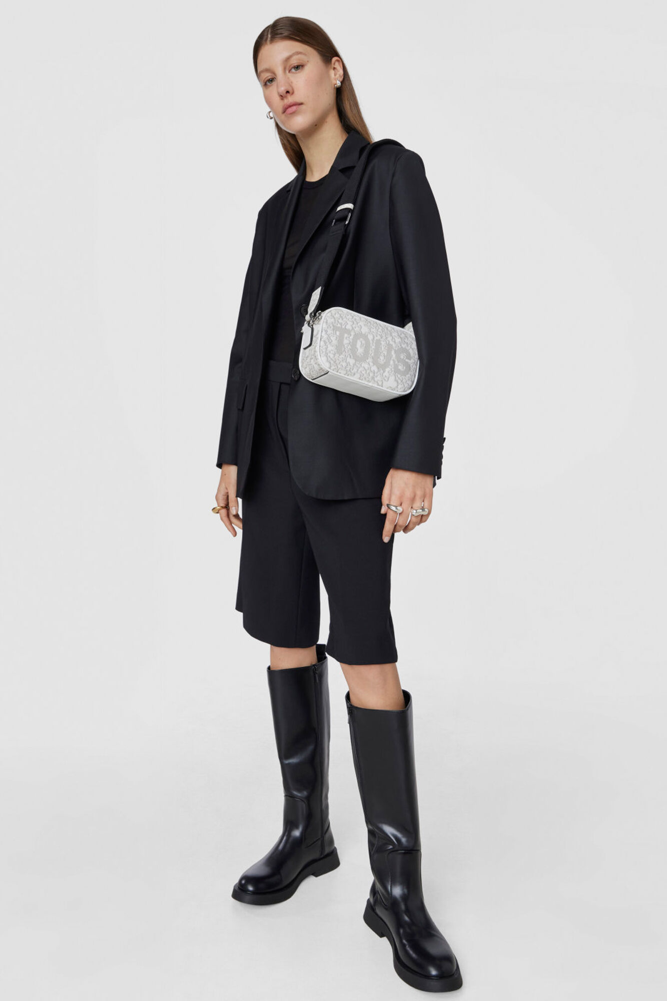 Tous Grey Kaos Mini Evolution crossbody reporter bag Grey