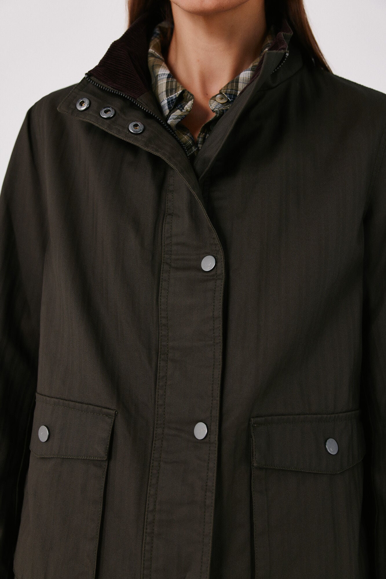 Cortefiel Short waxed parka