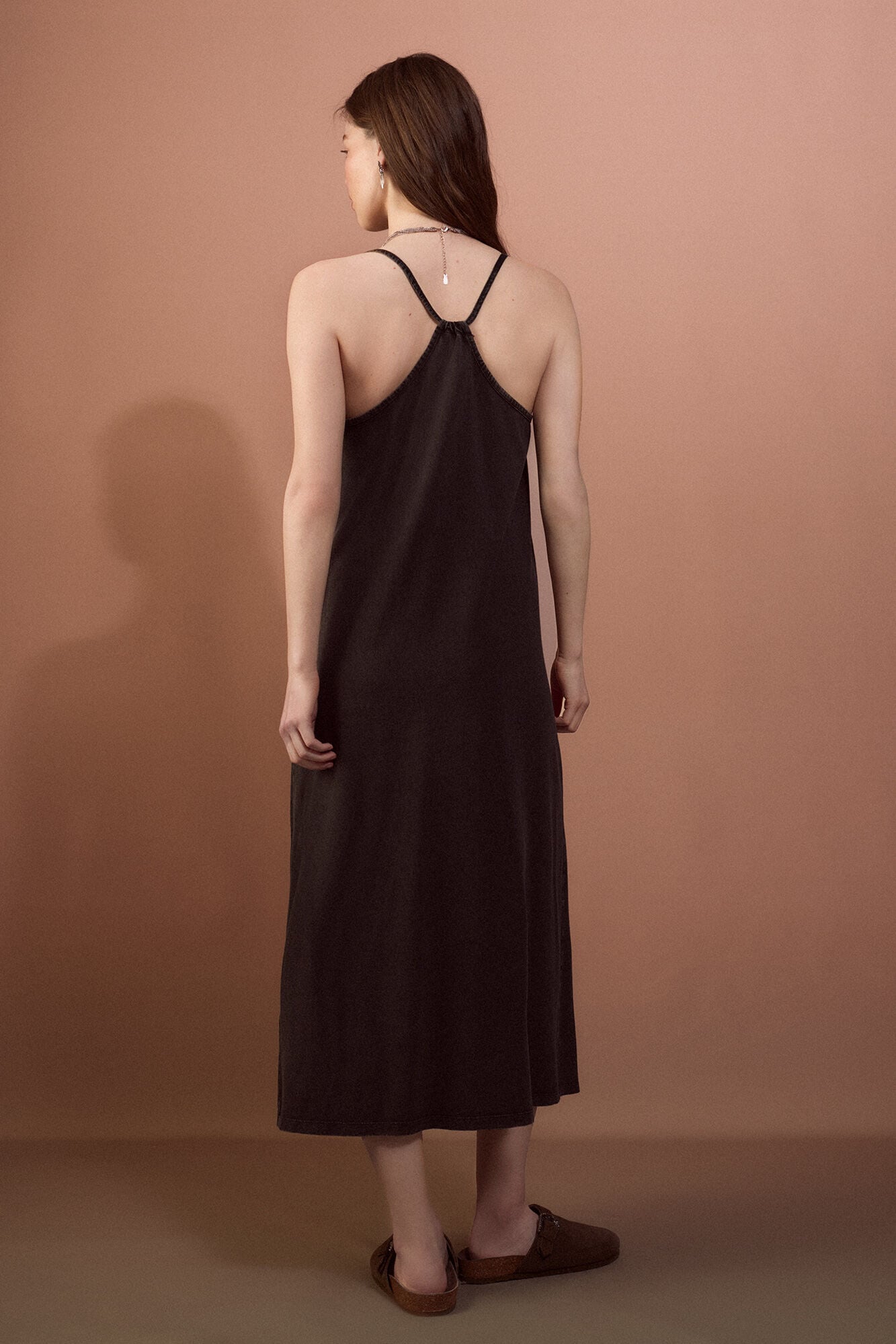 Slowlove Vestido tirantes tachas Negro