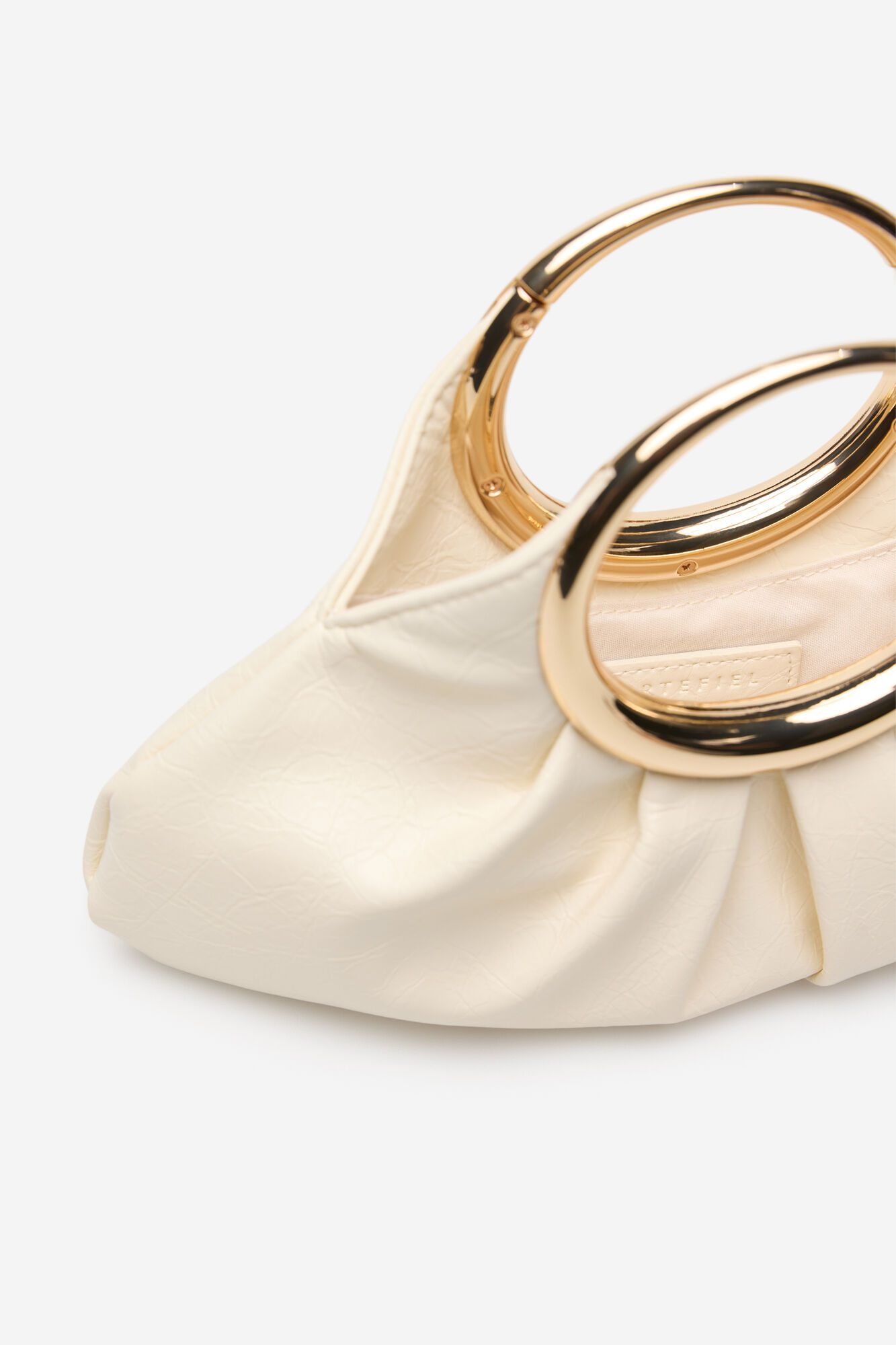 Cortefiel Bolso de mano arandela Marfil