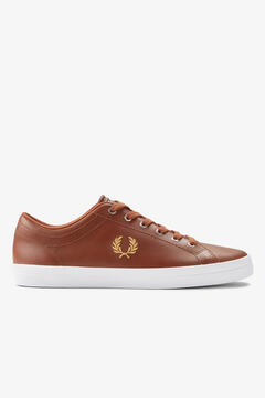Cortefiel Baseline leather trainer Brown
