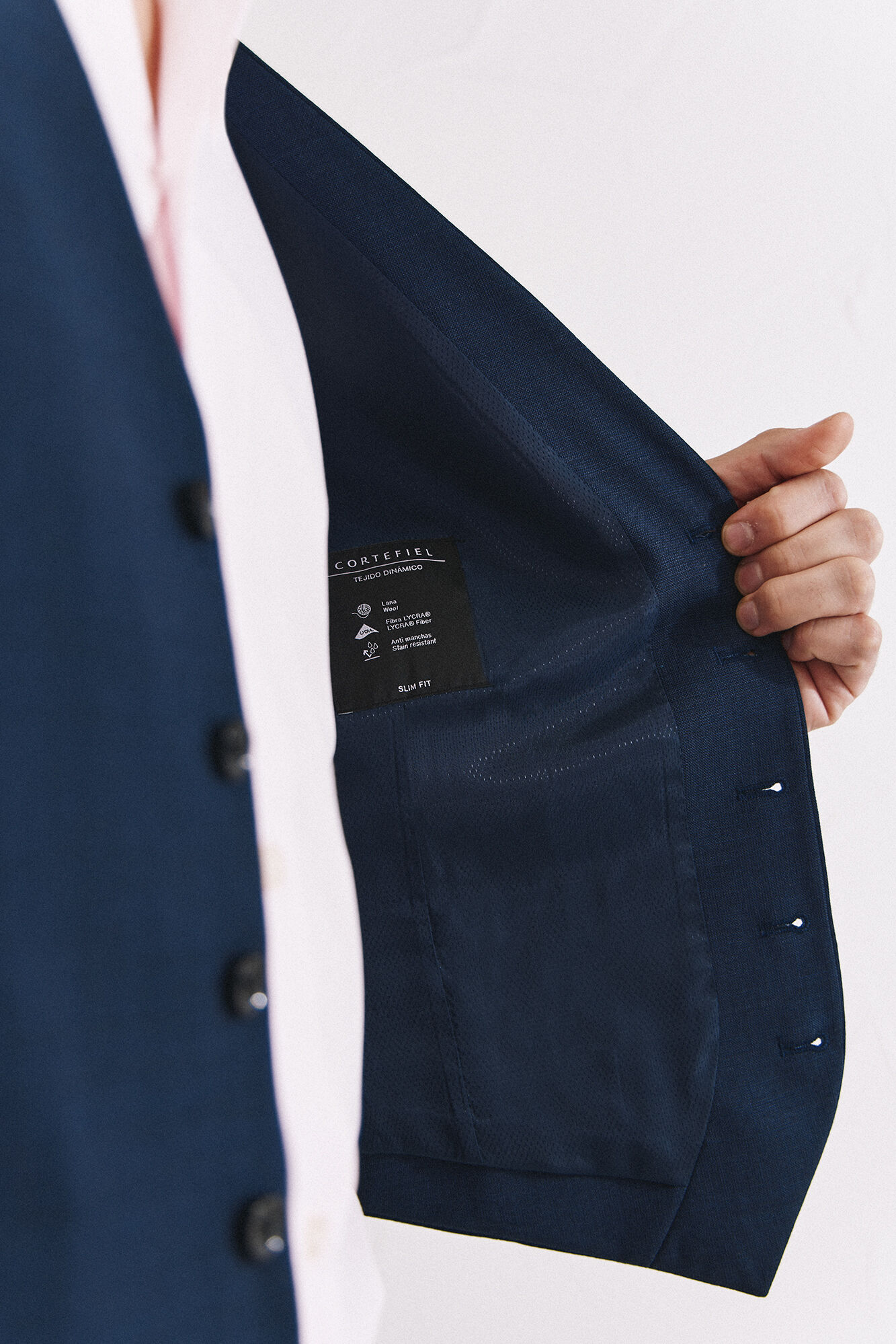 Cortefiel Colete azul slim fit Azul