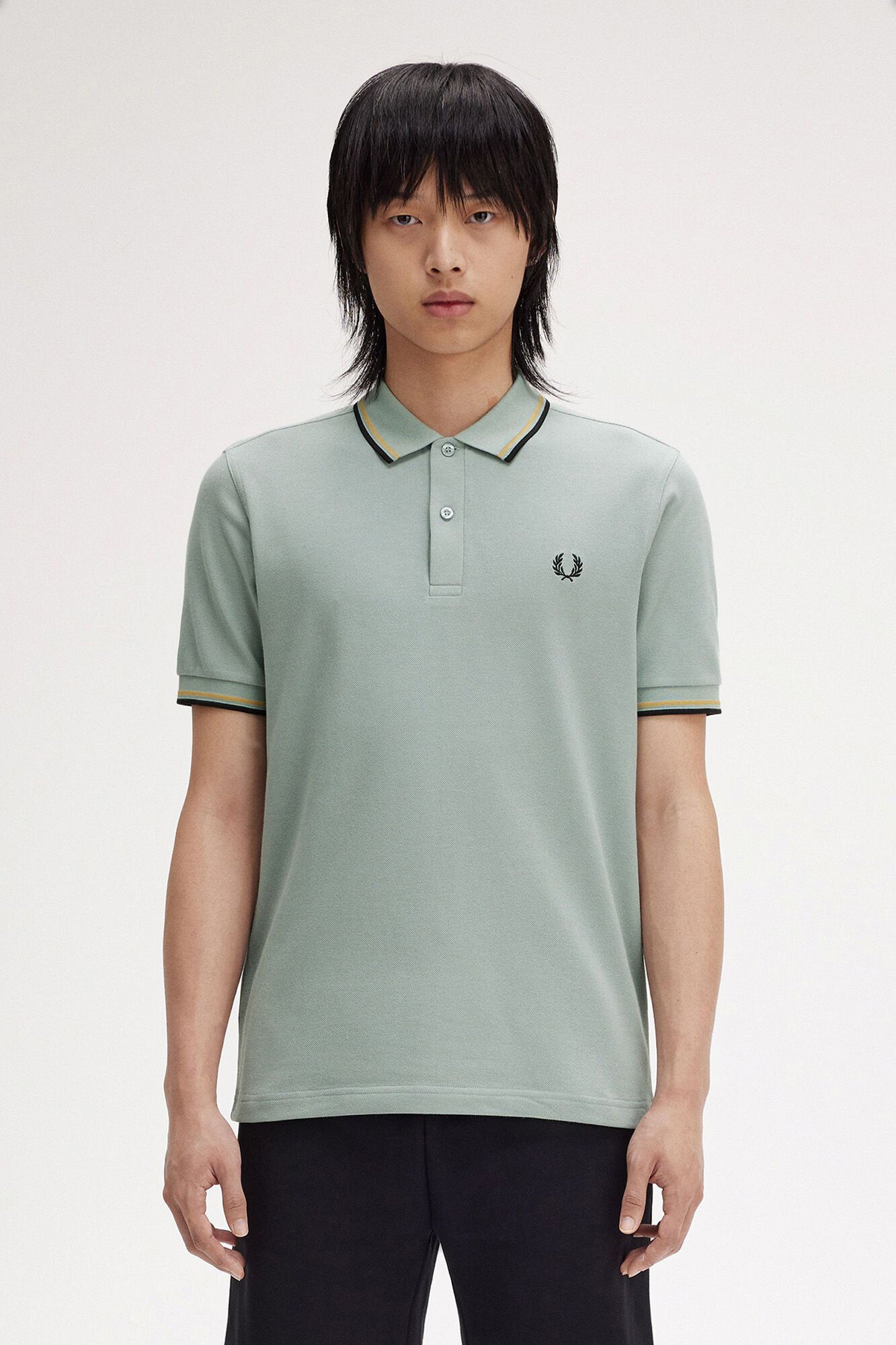 Fred Perry Camisa p&oacute;lo b&aacute;sica de manga curta Fred Perry Azul