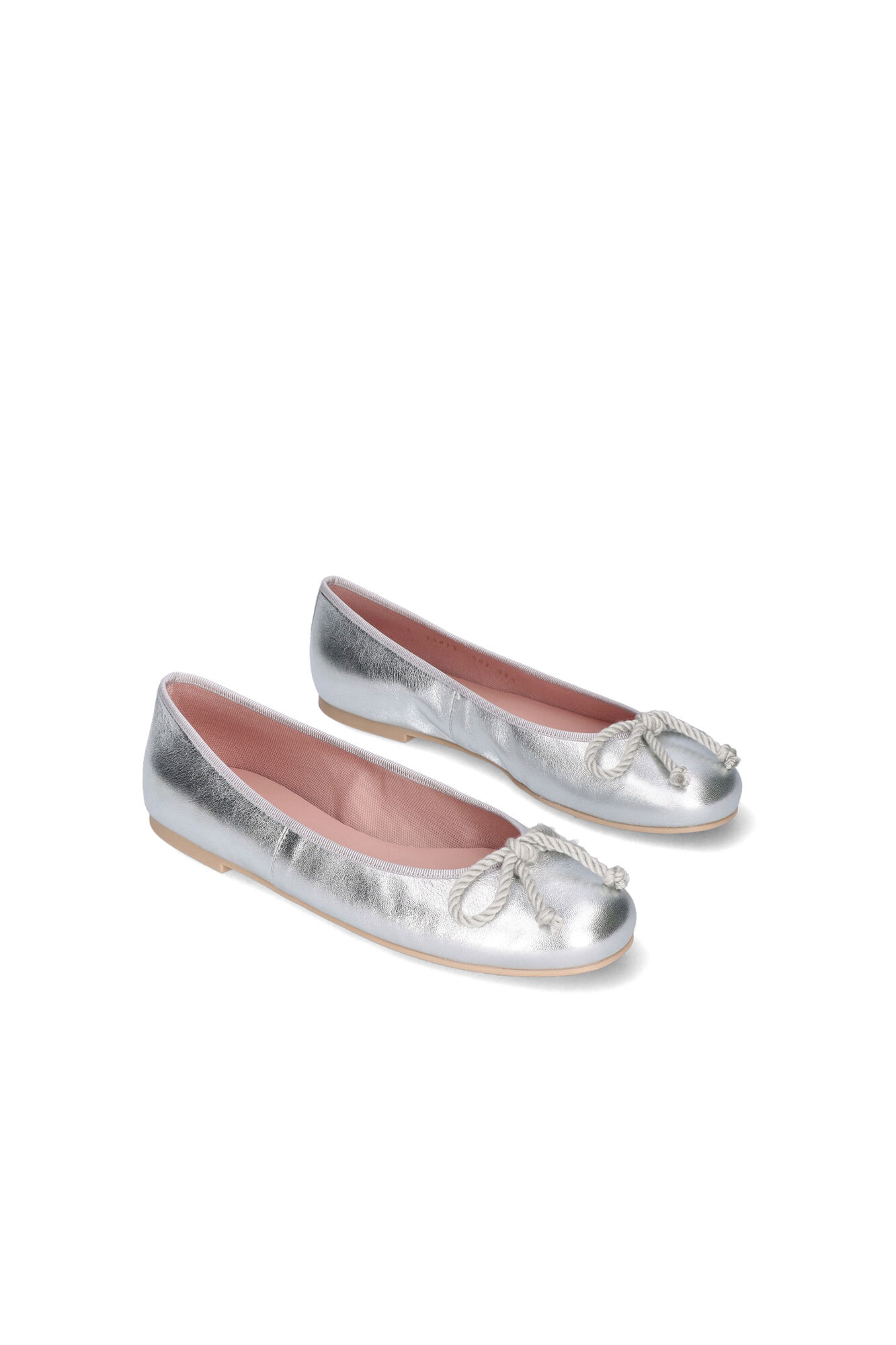 Pretty Ballerinas Bailarina Rosario en napa plateada Gris