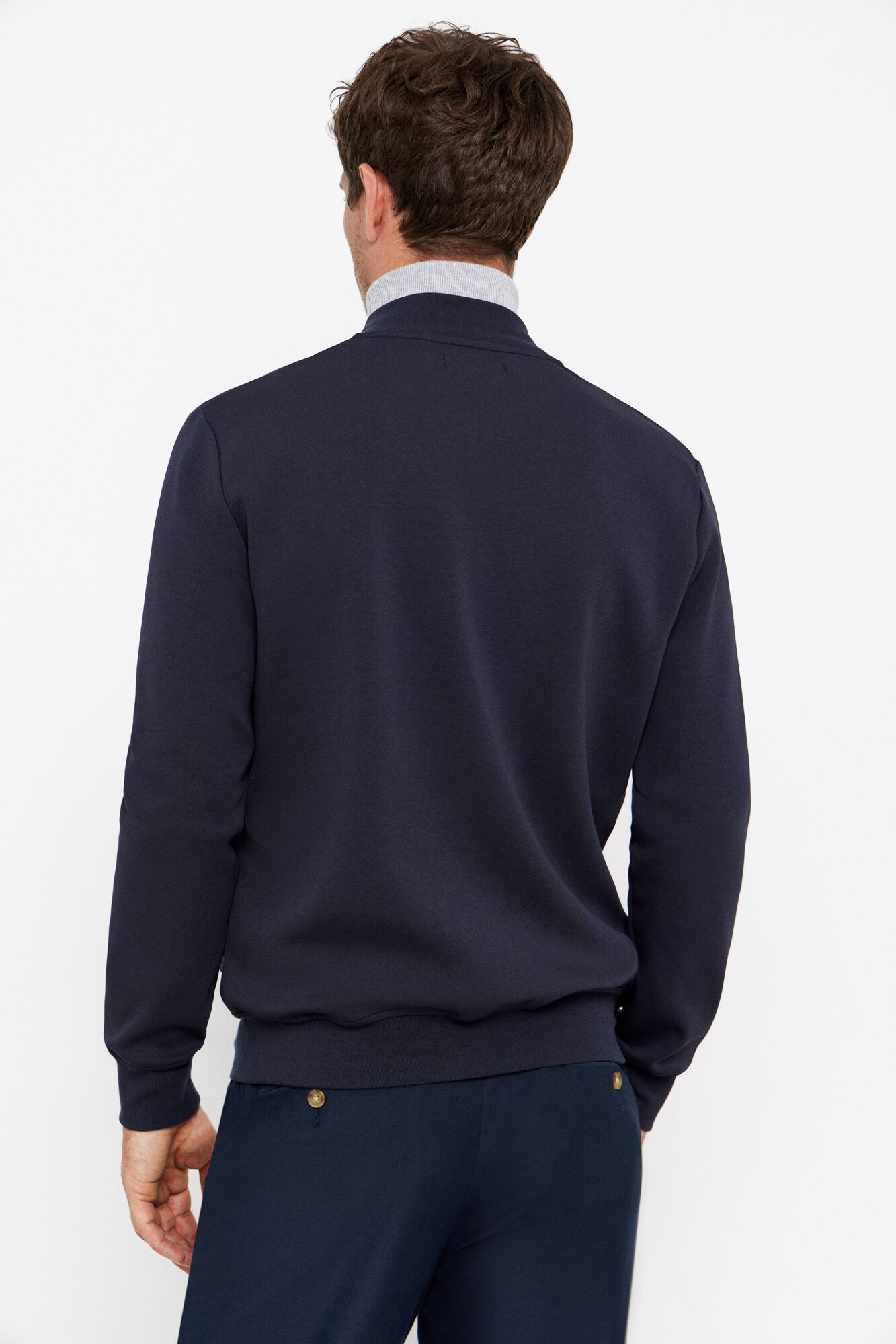 Cortefiel C&aacute;rdigan cuello bomber Azul marino