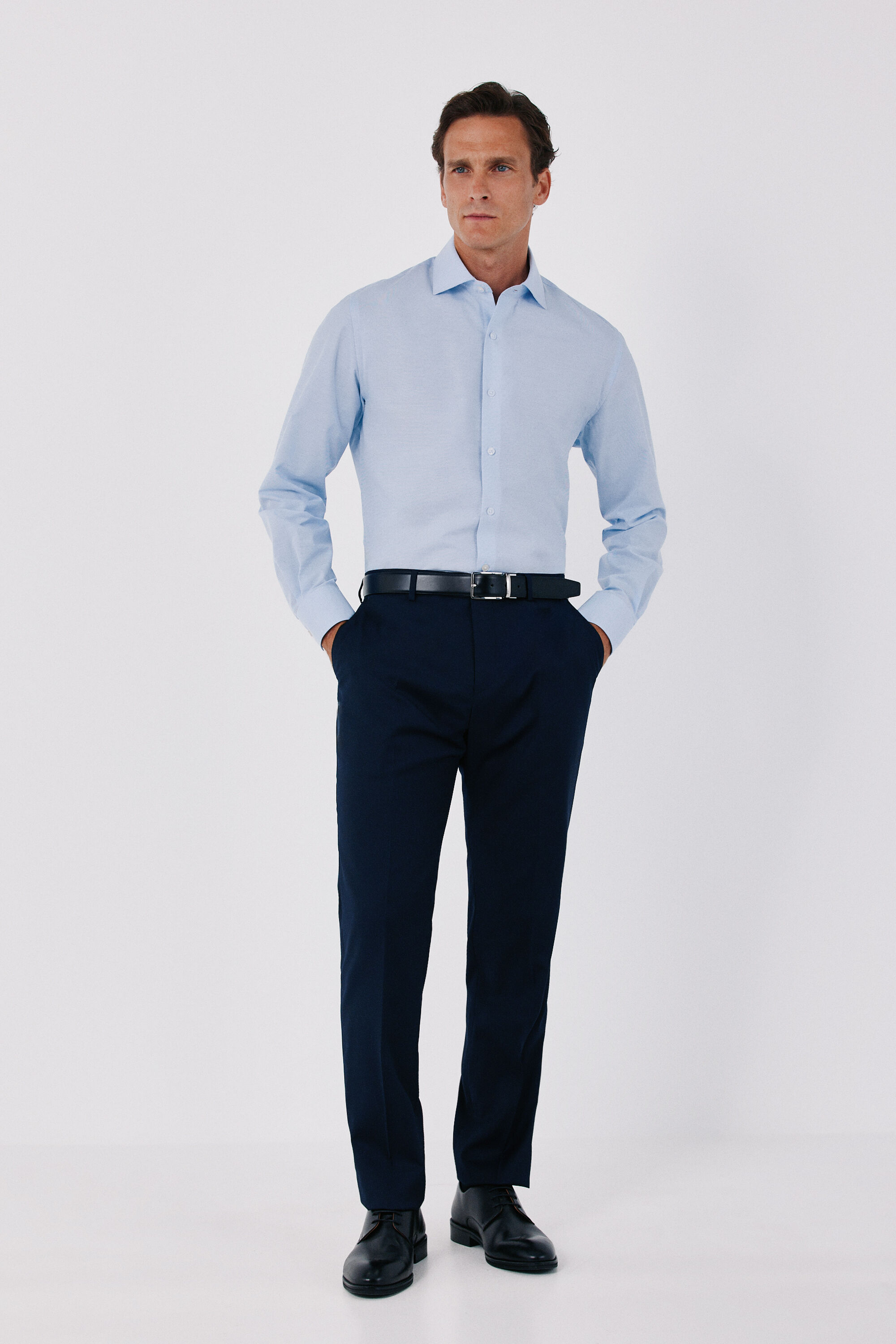 Cortefiel Slim fit Ottoman dress shirt