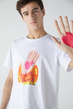 Cortefiel Camiseta solidaria X La Palma Blanco