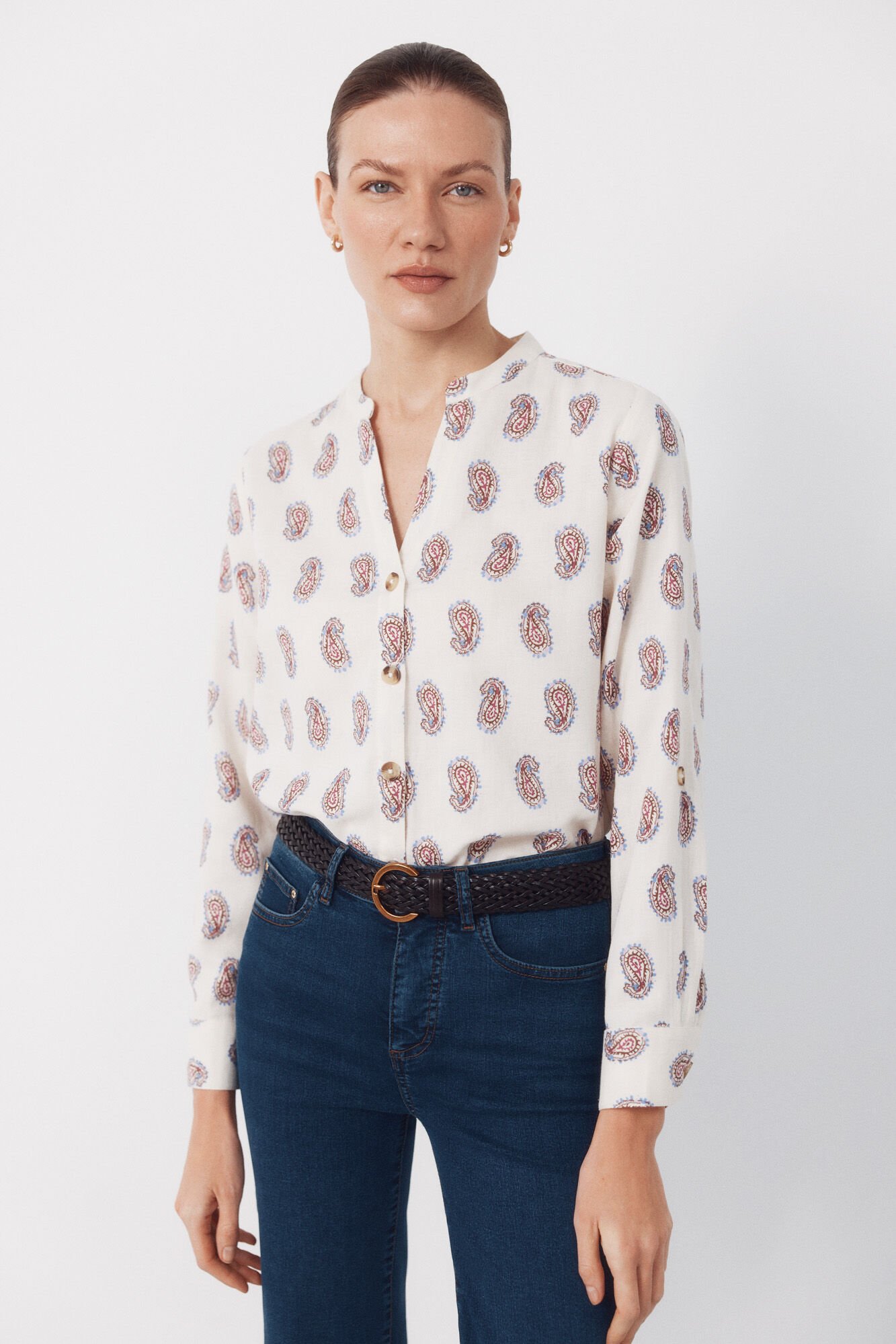 Cortefiel Mandarin collar shirt