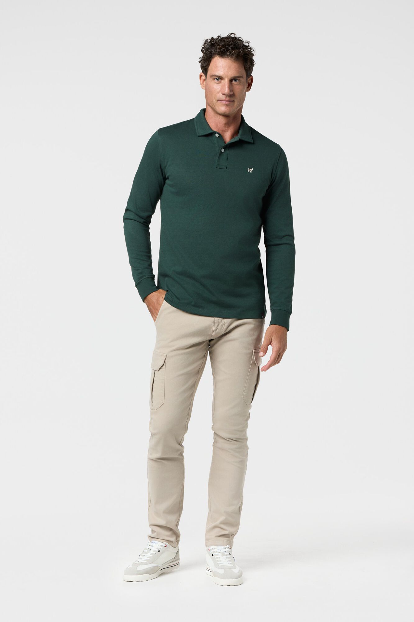 Williot Polo Cl&aacute;ssico Manga Comprida Verde