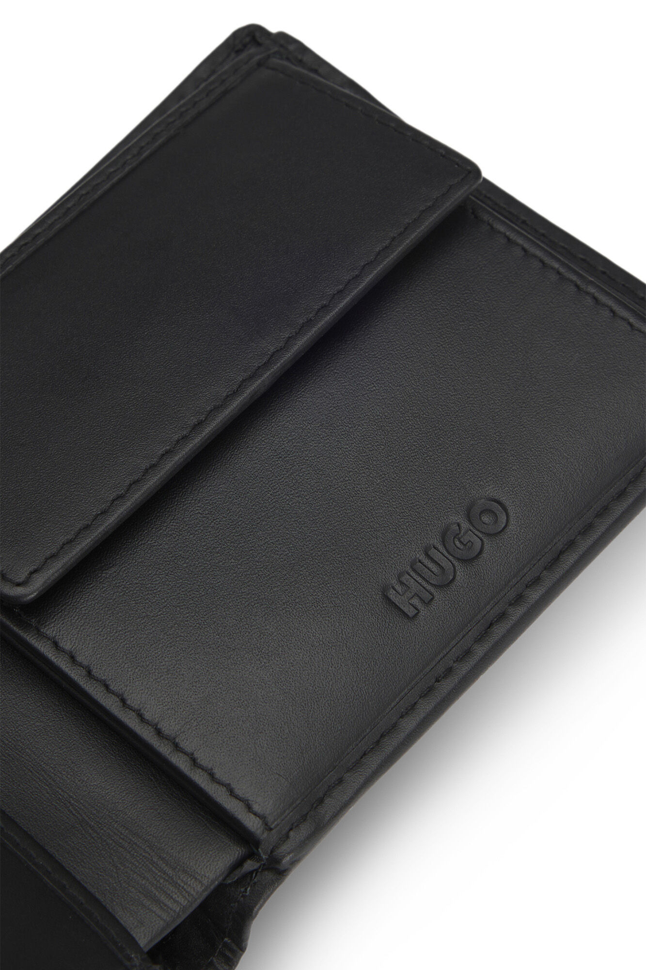 HUGO Carteira pele Preto