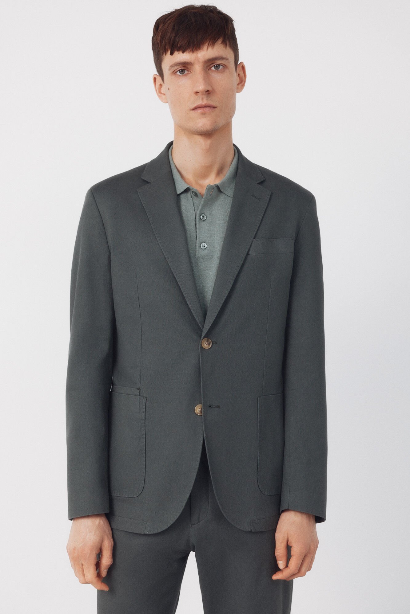 Cortefiel Blazer-style coordinated linen blend