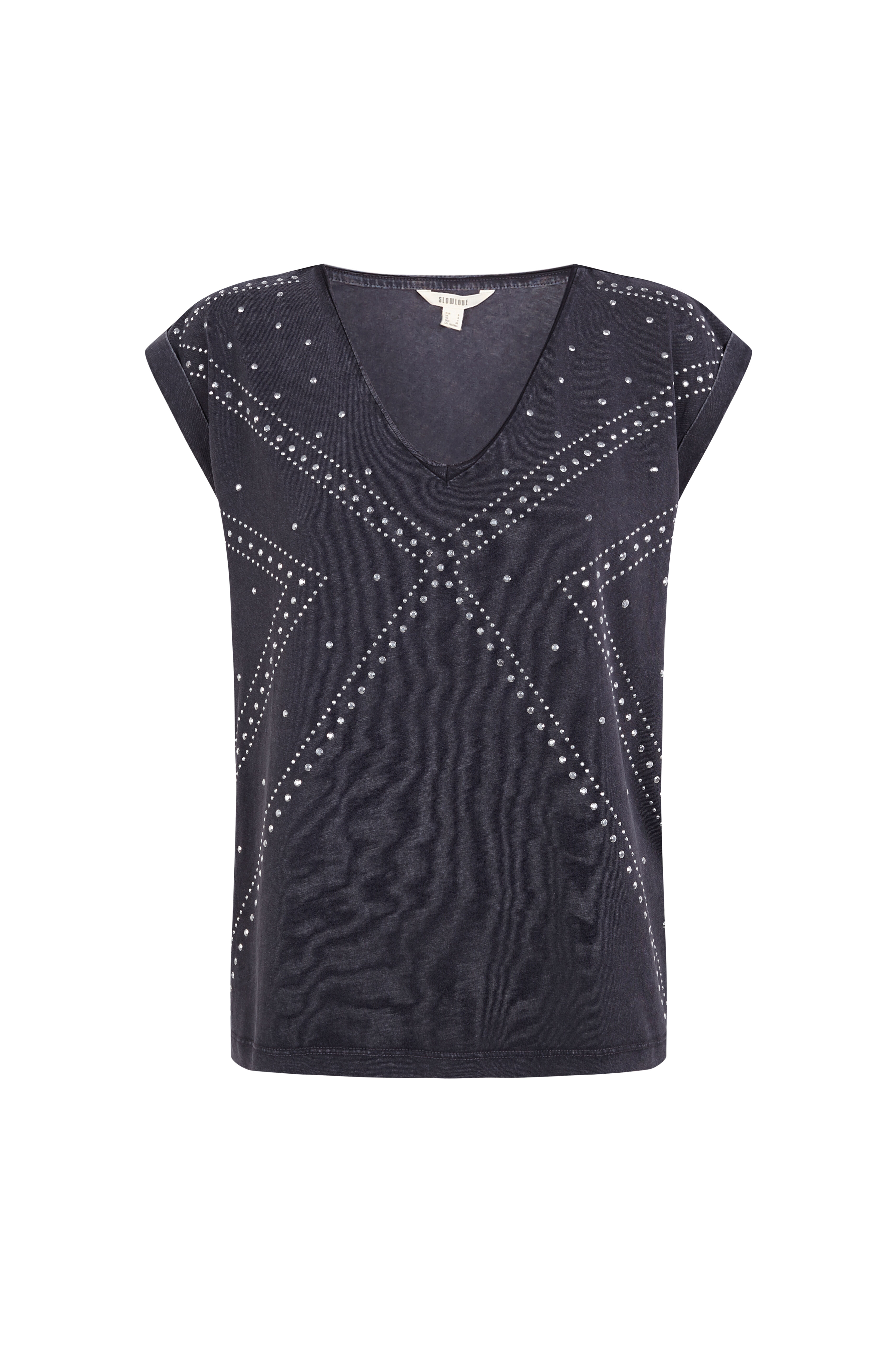 Slowlove Camiseta tachas Gris