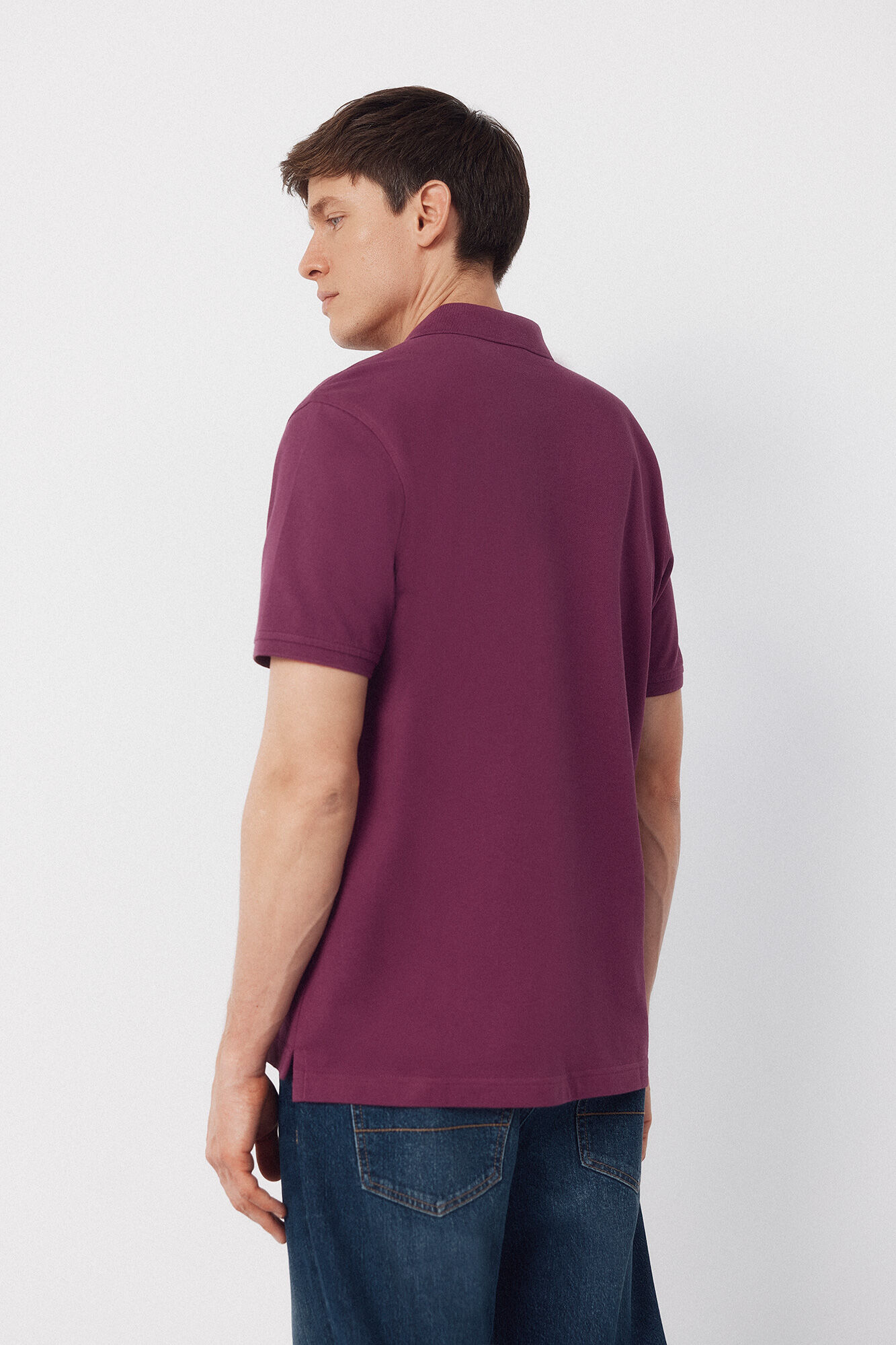 Cortefiel Polo b&aacute;sico piqu&eacute; Rosa