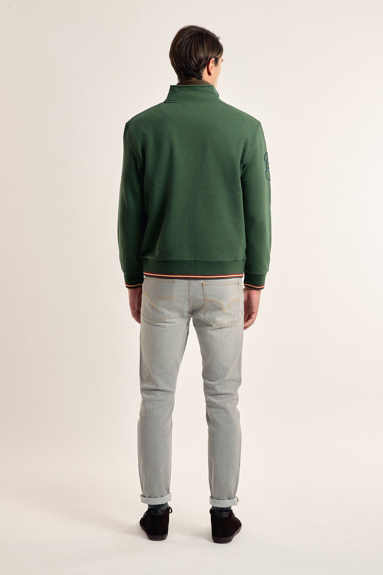 Valecuatro Sudadera cremallera Valecuatro verde escudo Espa&ntilde;a Verde