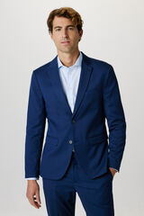 Selected Slim fit suit jacket made from recycled materials. Blue