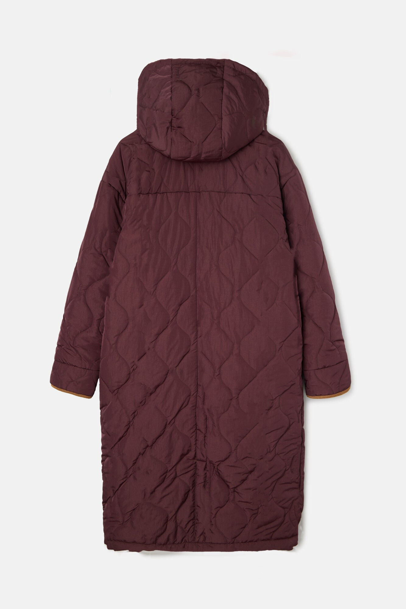 Silbon Parka longa acolchoada com detalhes de veludo cotel&ecirc; Granada