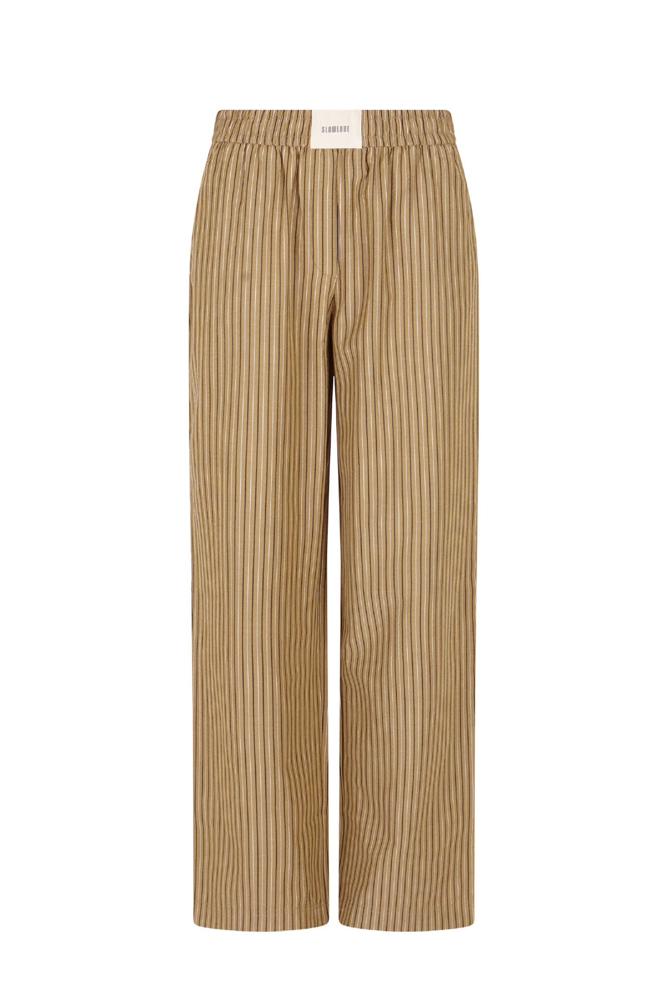 Slowlove Pantal&oacute;n de rayas pijamero Estampado verde