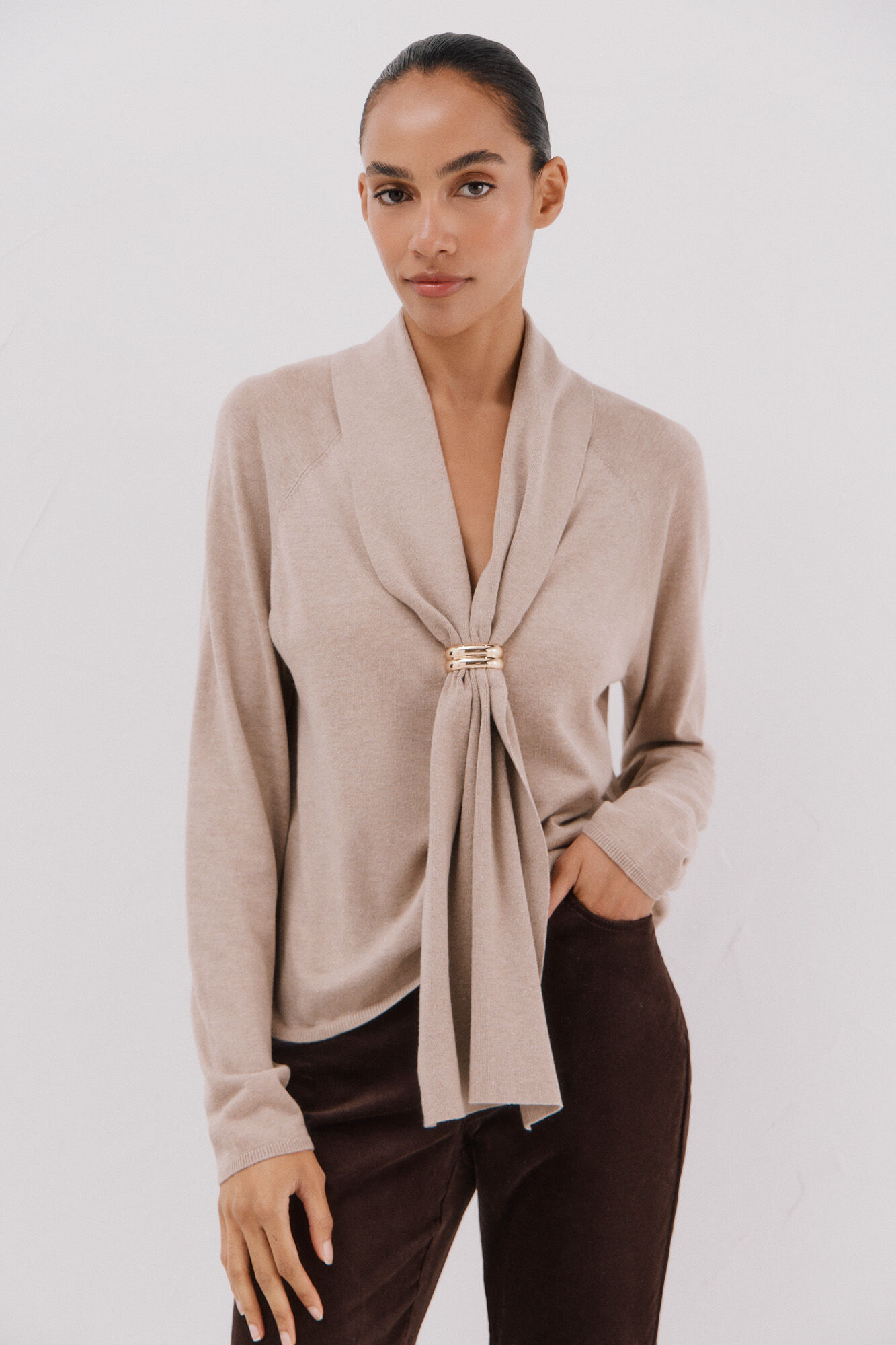 Cortefiel Jersey foulard aro