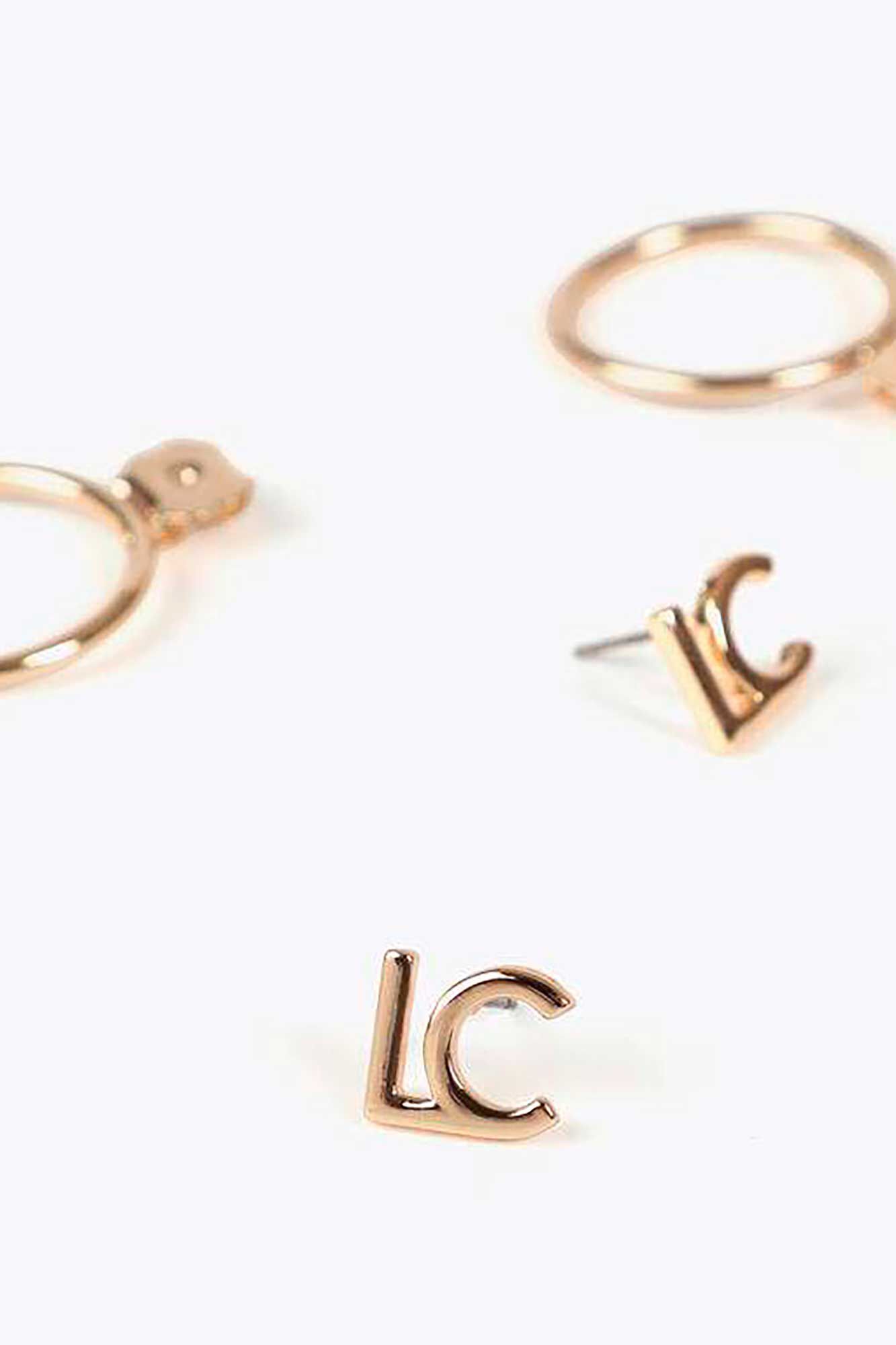 Lola Casademunt Brincos de logo Dourado