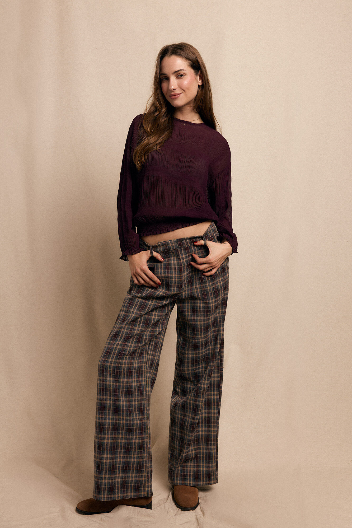 Slowlove Blusa franzida Granada