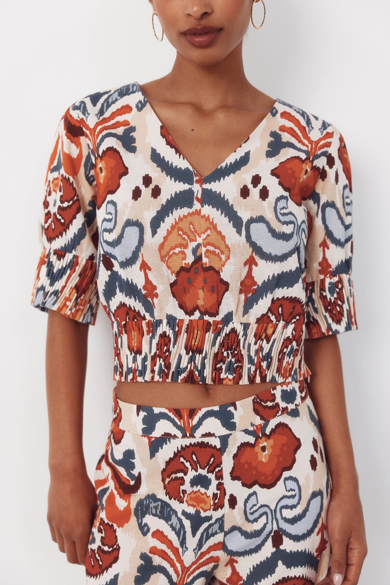 Cortefiel Blusa estampada Multicolorido