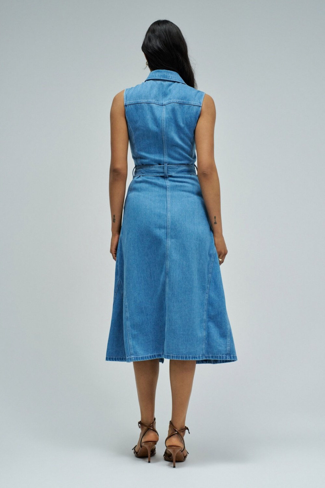 Salsa Jeans Light denim midi dress Blue