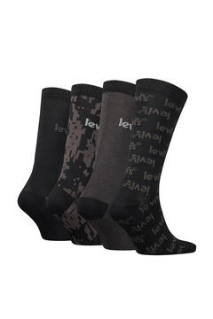 Cortefiel Box of 4 pairs Levi's cotton socks Black