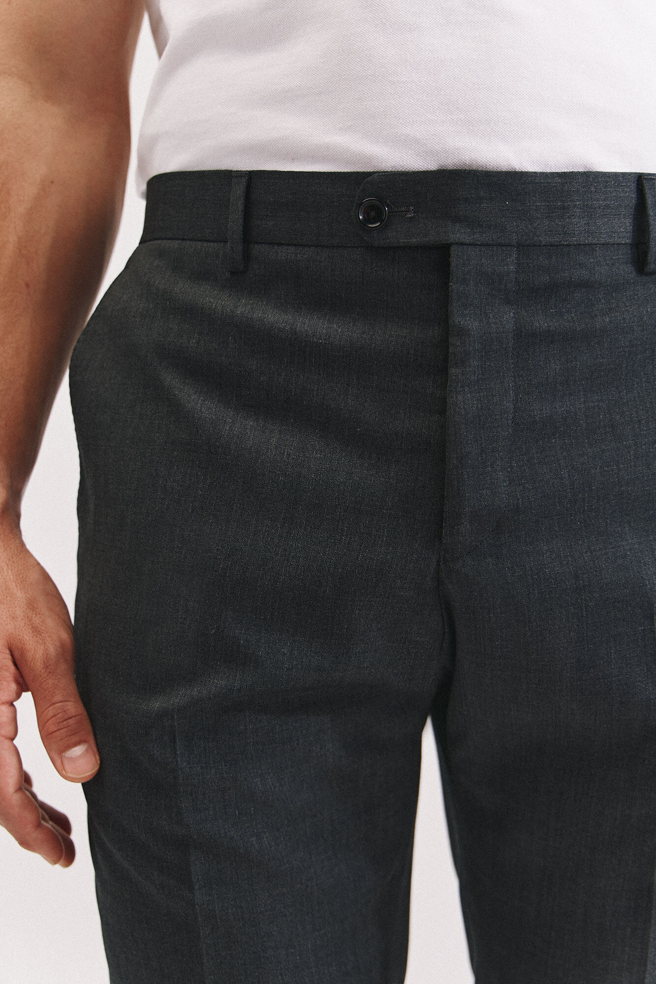 Cortefiel Liso Coolmax lisas Cinzento