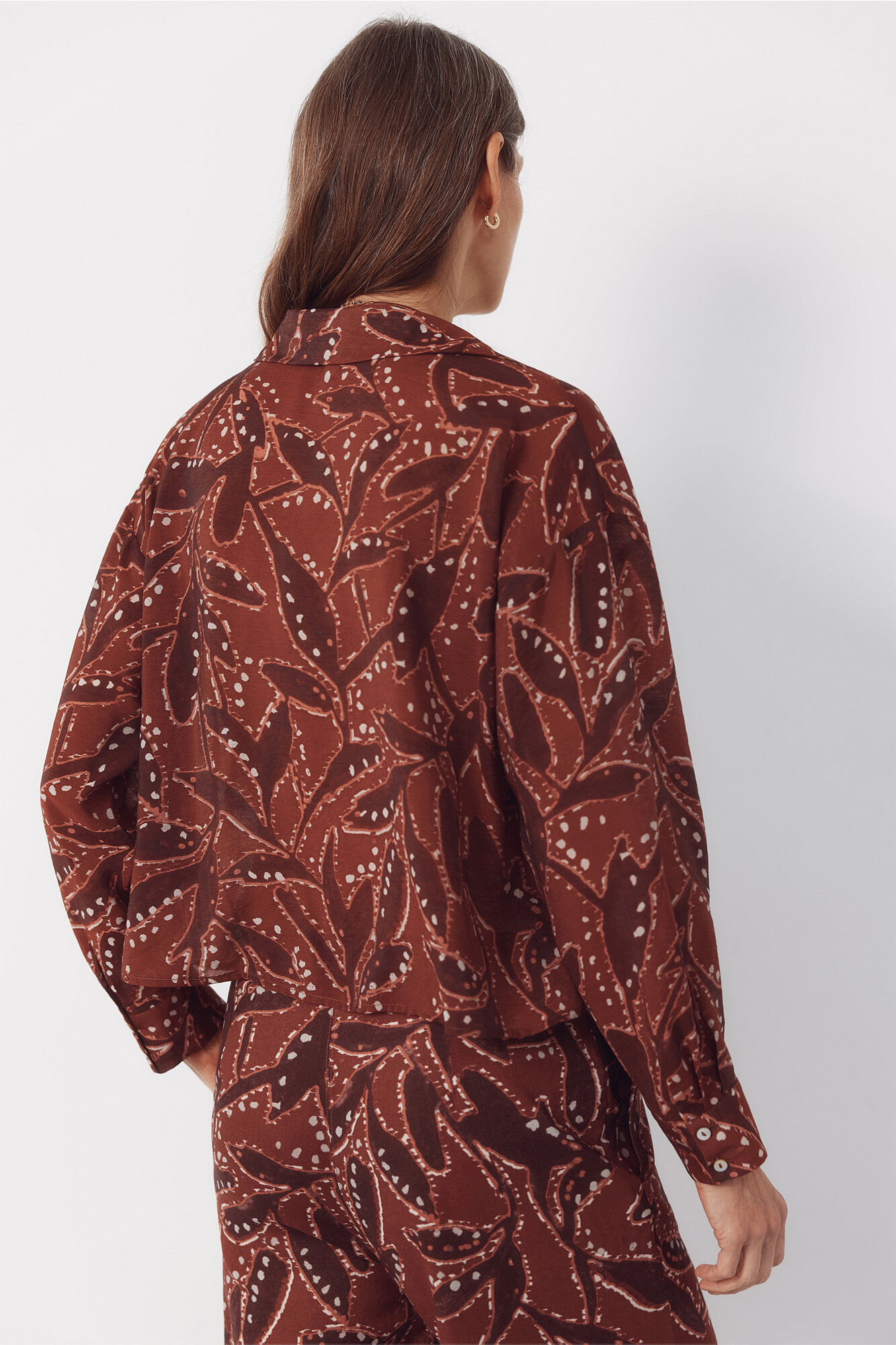 Cortefiel Printed shirt Printed brown