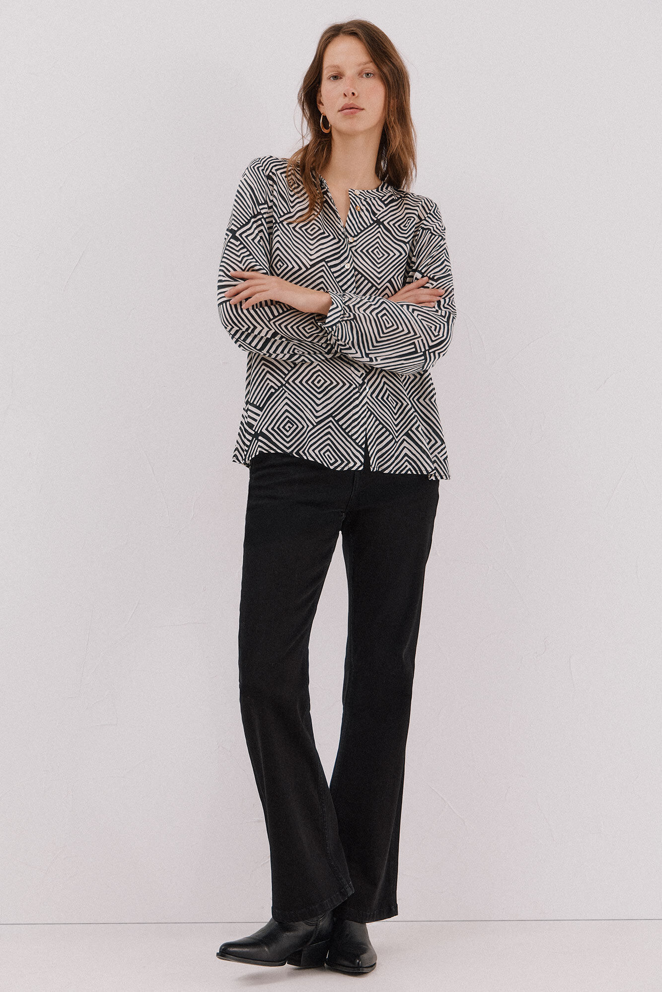 Cortefiel Blusa cuello redondo