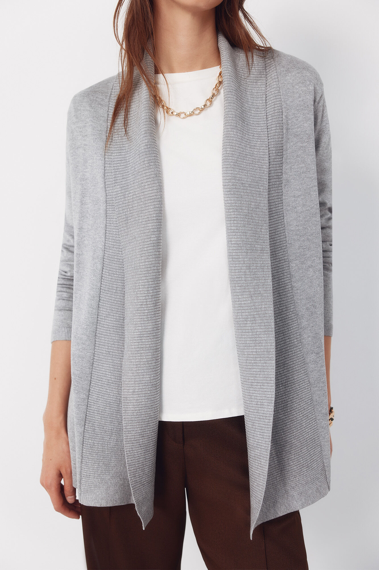 Cortefiel Cardigan with shawl neckline