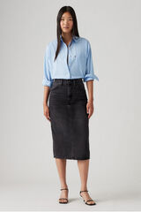 Levi's Saia jeans Levis® HR com fenda nas costas  Preto