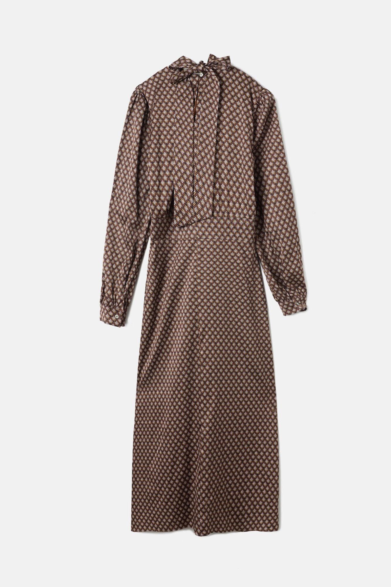 Silbon Satin midi dress Brown