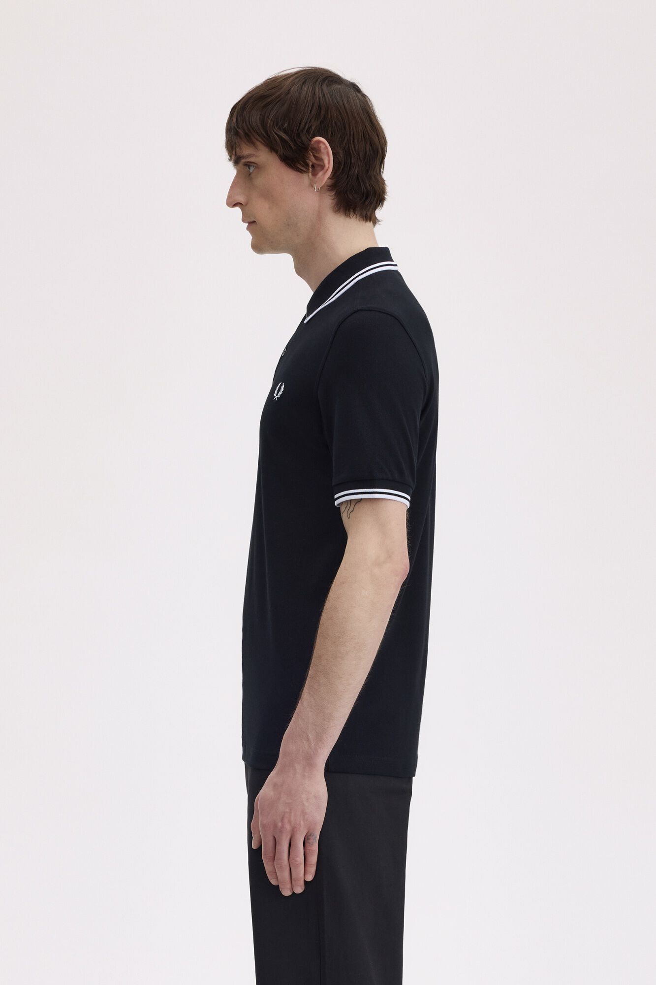 Fred Perry Polo em dois tons Fred Perry Preto