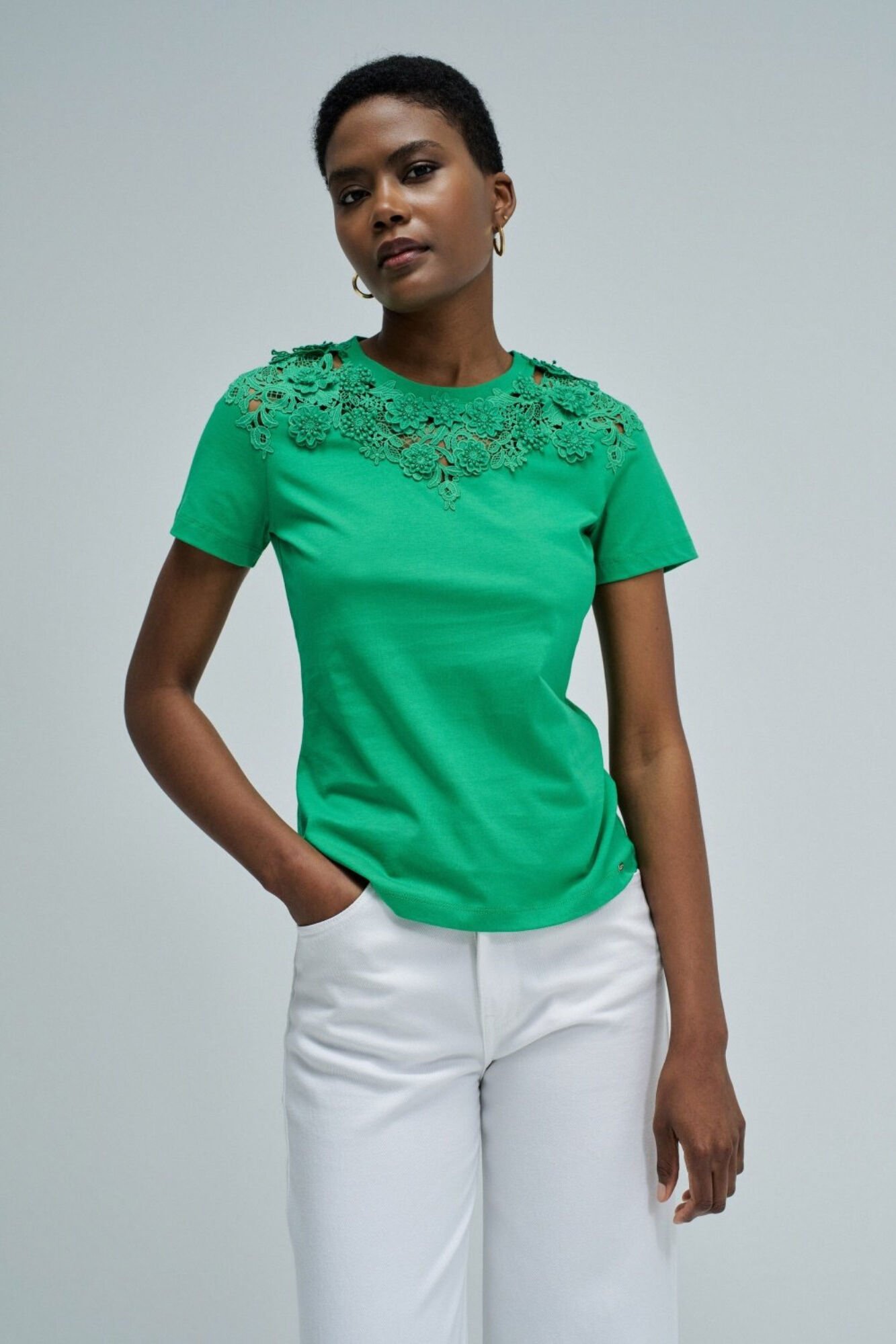 Salsa Jeans Floral print T-shirt Green