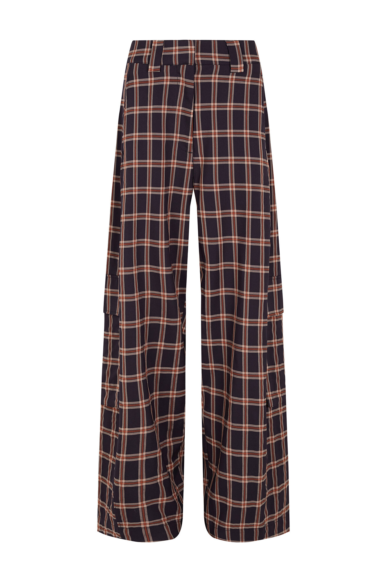 Slowlove Cal&ccedil;a corte barrel em xadrez Verde