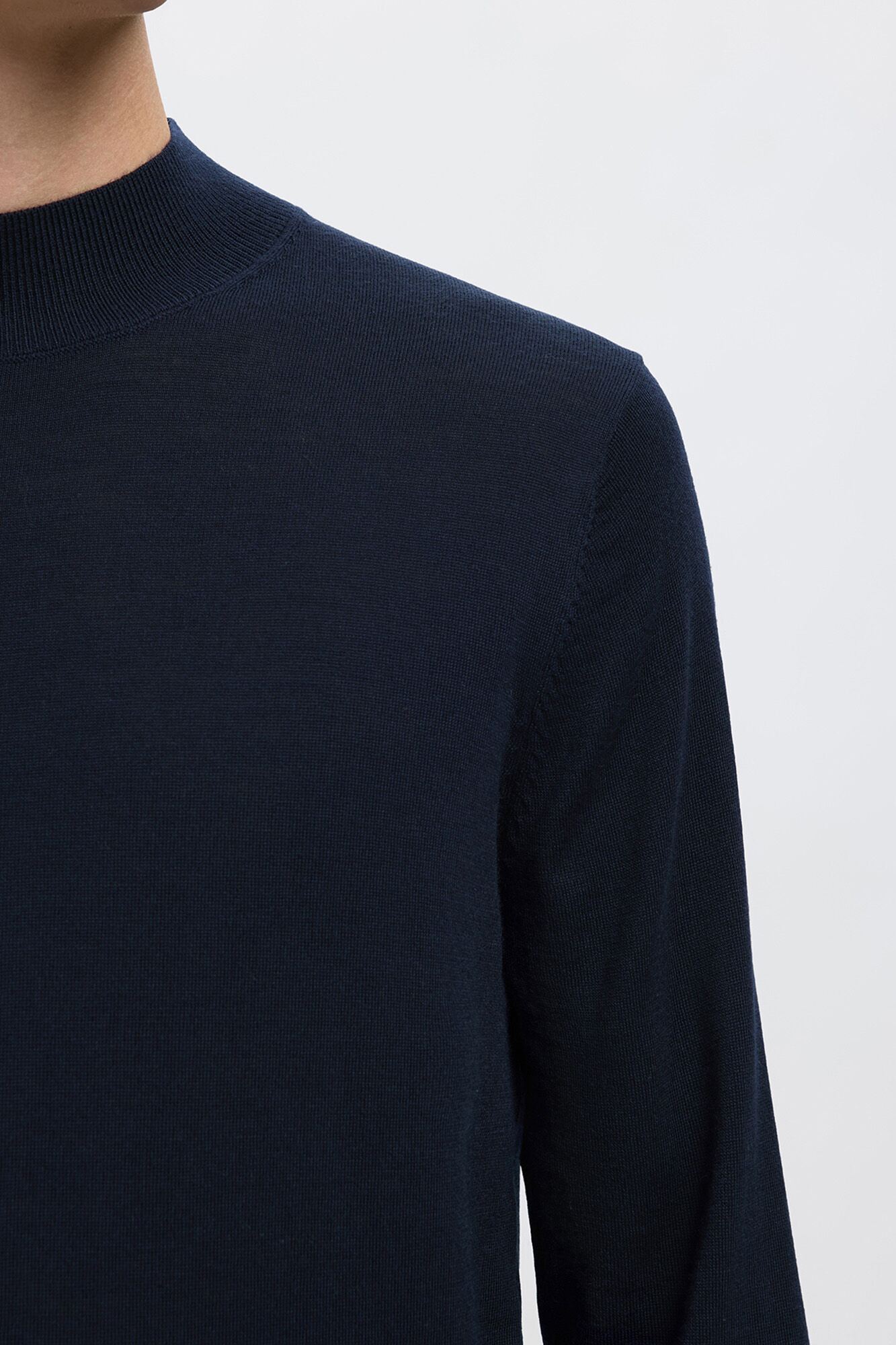 Selected Camisola de gola falsa 100% l&atilde; merino.