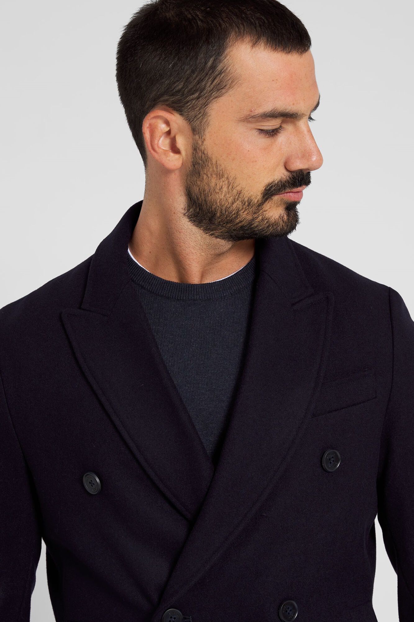 Silbon Abrigo lana crossed azul marino Azul marino