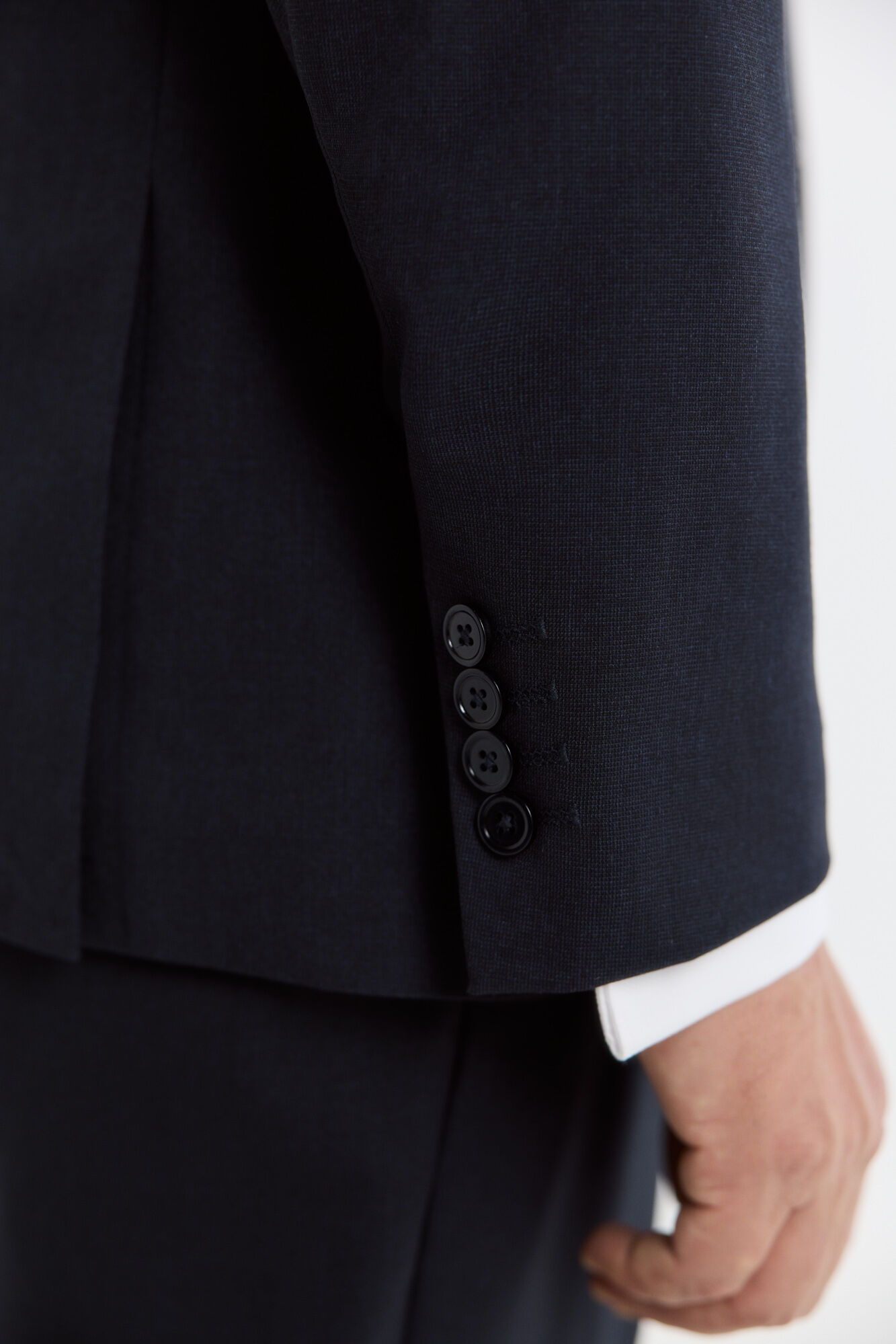Cortefiel Navy plain faux leather jacket Navy