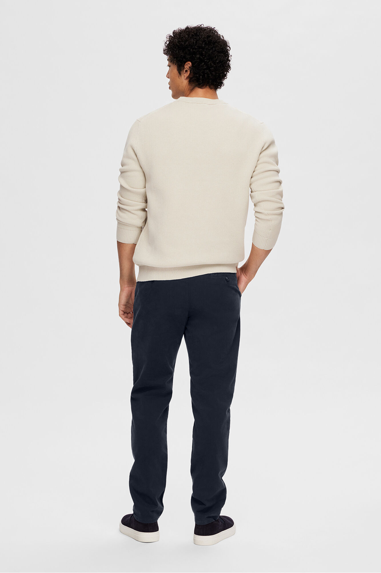 Selected Jersey estructura 100% algod&oacute;n org&aacute;nico. Beige