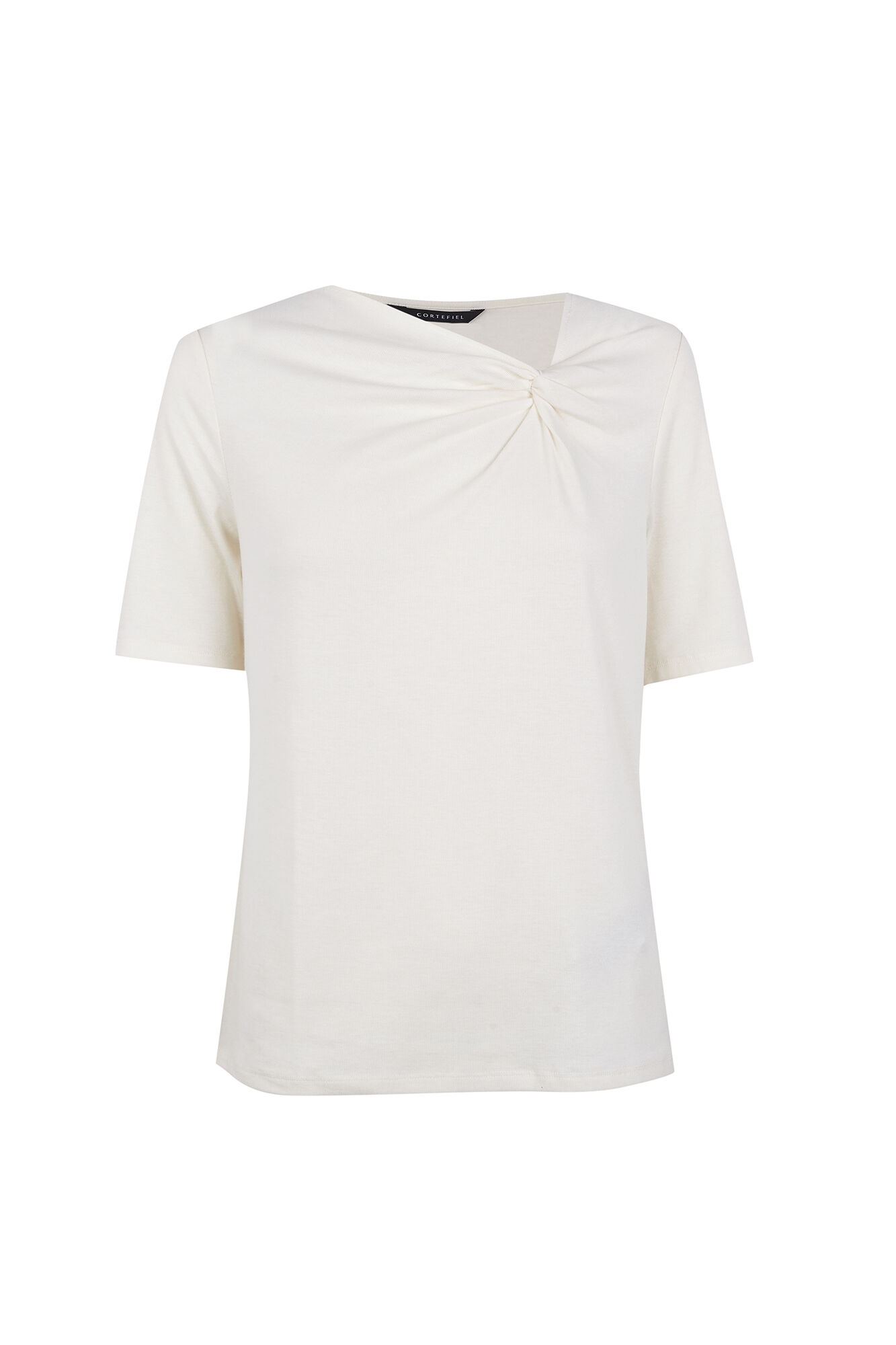 Cortefiel Knot neckline T-shirt White