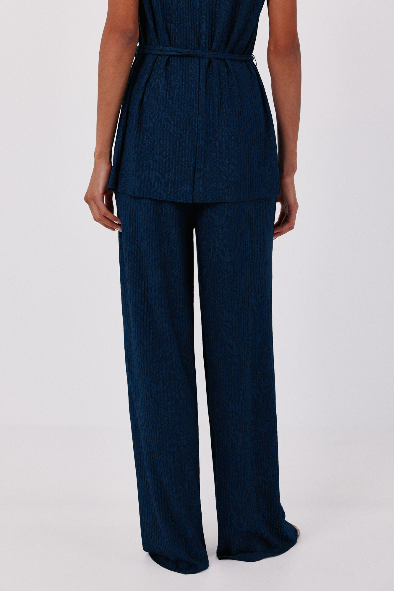 Cortefiel Satin-finish leggings Blue