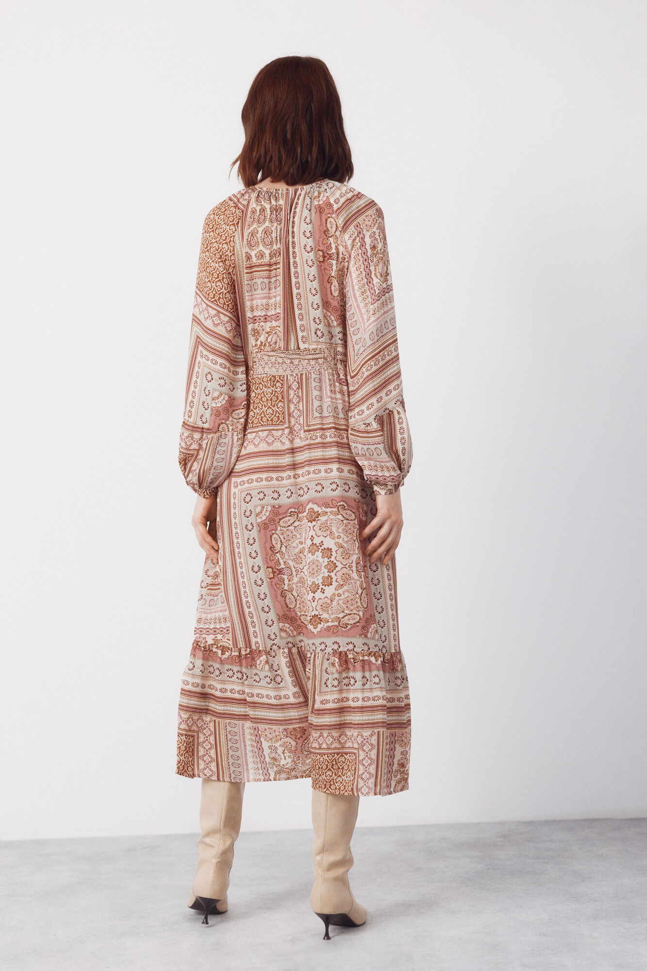 Cortefiel Printed dress Printed purple