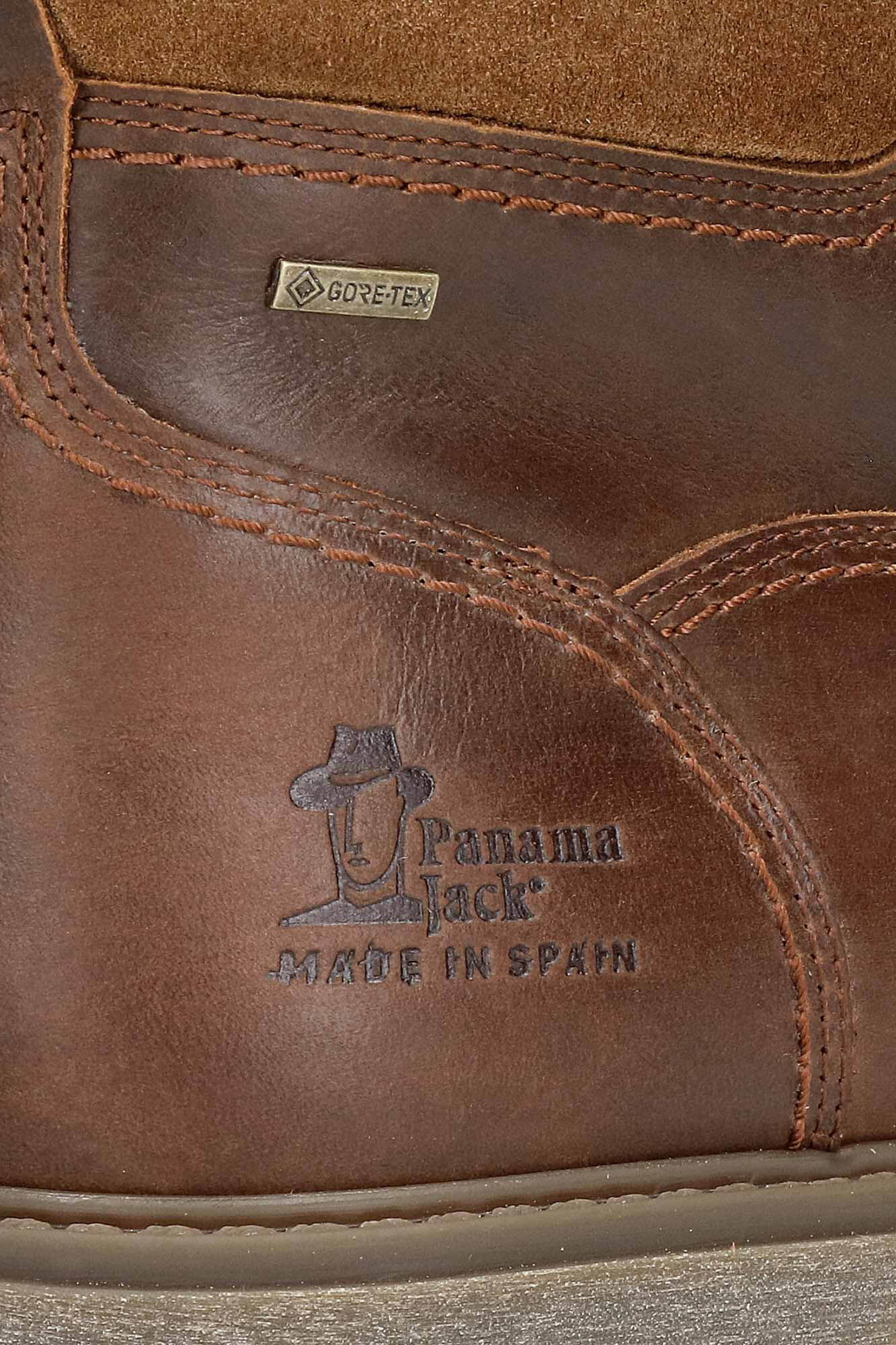 Panama Jack Botim de homem em pele napa Castanho