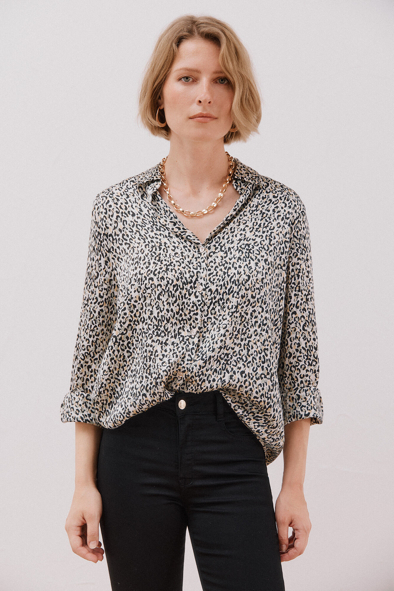 Cortefiel Camisa satinada