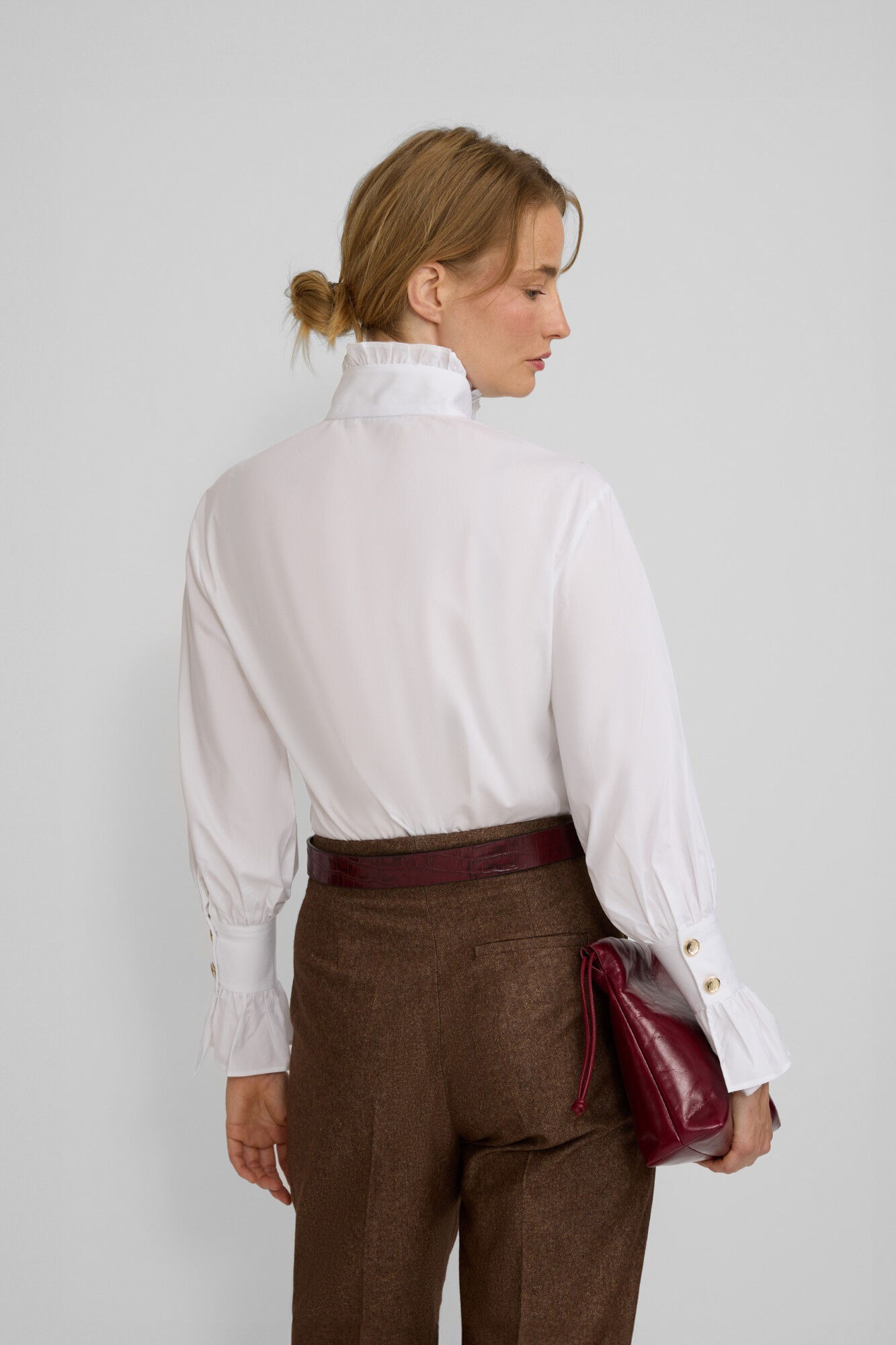 Silbon Camisa com detalhe de punho Branco